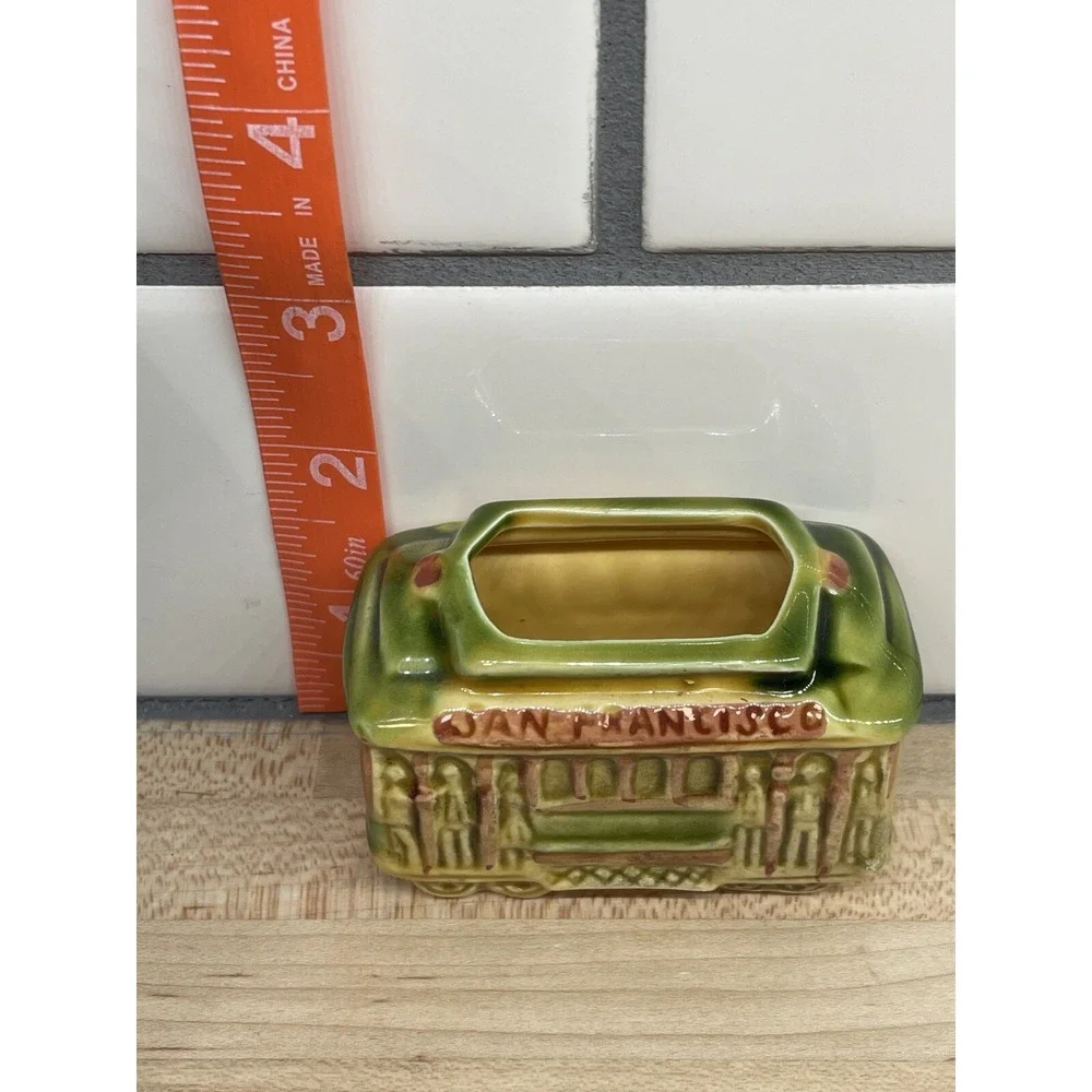 Toothpick Holder San Francisco Trolley CarMulti Color Vtg SNCO Imports‎ Japan 2